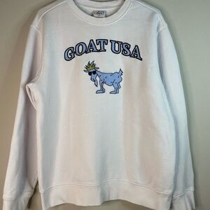 Goat USA White Crewneck Sweatshirt - Size Medium